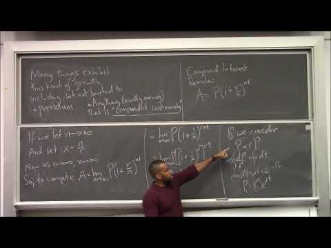 Math 391 Lecture 6 - Continuous compounding and Exact Equations