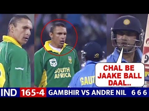 GAUTAM GAMBHIR VS ANDRE NEL FIGHT _ INDIA VS SOUTH AFRICA 2ND ODI 2006 _ MOST SHOCKING FIGHT EVER😱🔥