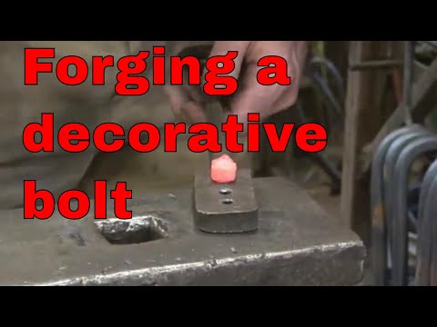 Forging a bolt, nut and washer - basic blacksmithing exercise