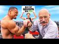 Beat My GRANDPA At Arm Wrestling Win 500 Part 2