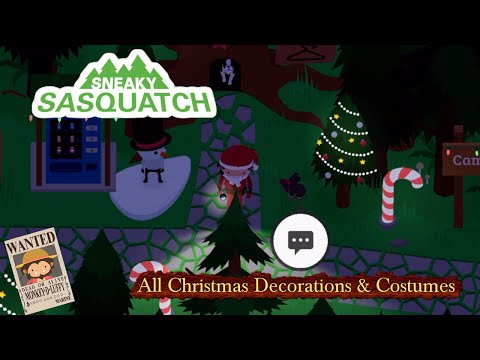 Sneaky Sasquatch Info - Christmas, all the decorations, costumes and themes