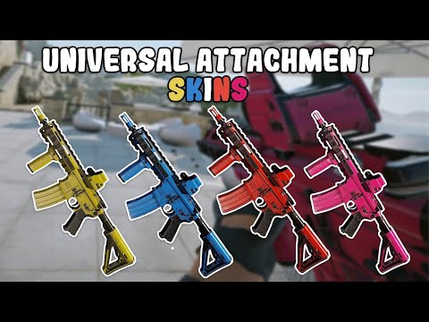 Y6S4 Universal ATTACHMENT SKINS - Plasma Pink, Crimson, Canary, Azurite - Showcase IN-GAME - R6