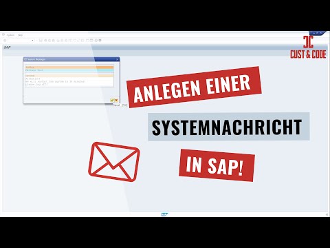 SAP Systemnachricht und Kurznachricht - erstellen und versenden [deutsch]