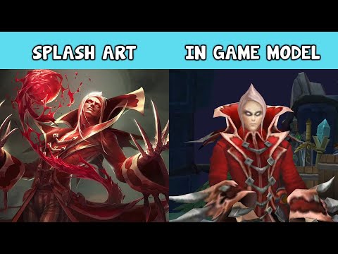 Champions' Splash art vs In game model