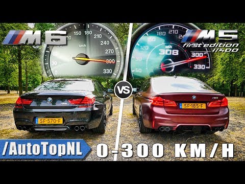 BMW M5 F90 vs BMW M6 F06 | 0-300km/h ACCELERATION SOUND & TOP SPEED AUTOBAHN POV by AutoTopNL