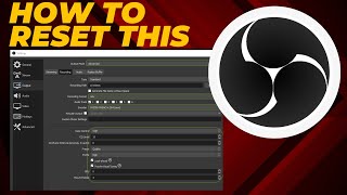 How to RESET OBS Software to Default Settings? Screen video recorder Mac