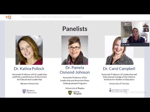 Webinar Panel Discussion- Moving Forward in the COVID-19 Era: Reflections for Canadian Education