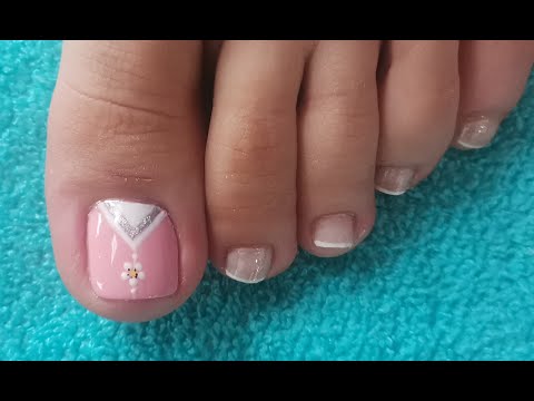 DISEÑO DE UÑAS PARA PIES MARGARITA Y FRANCES – FRENCH NAIL ART – NLC