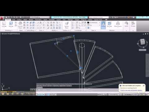 Constructing a Spiral Stair in AutoCAD - Part2