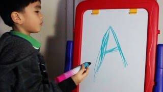 ABC phonics writing with color markers