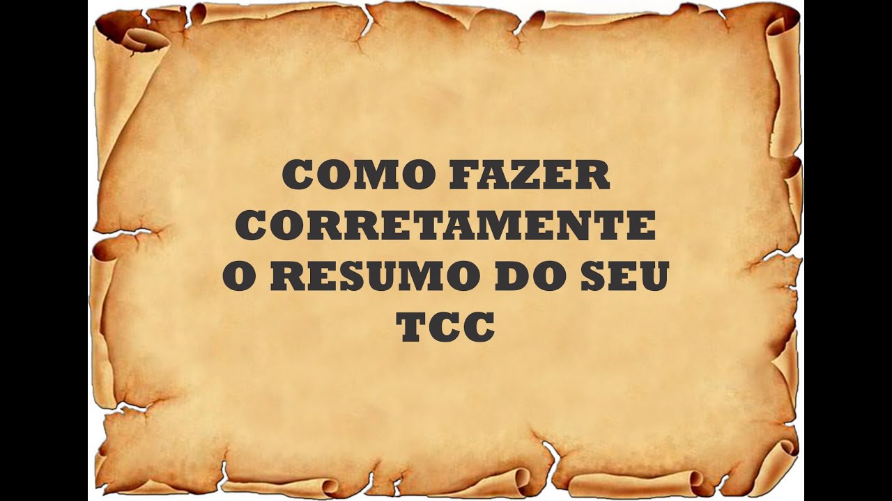 Como fazer um resumo para TCC artigo dissertação e tese