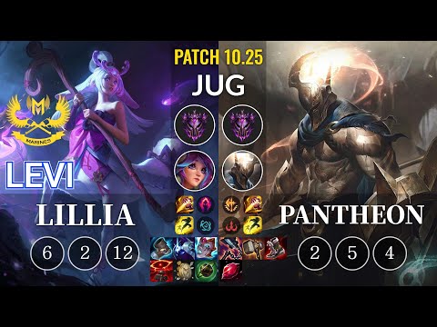 GAM Levi Lillia vs Pantheon Jungle - KR Patch 10.25