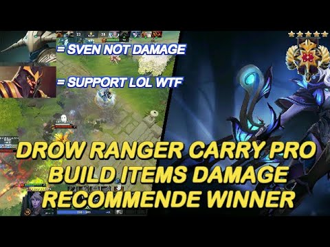 Dota 2 - New 7.27d Drow Ranger Pro Build Items Damage Power / NashDota Winner