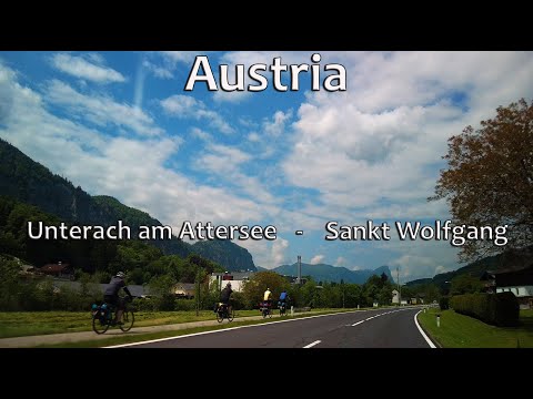 Driving in Austria, May 2023. From: Unterach am Attersee to St. Wolfgang im Salzkammergut.#austria