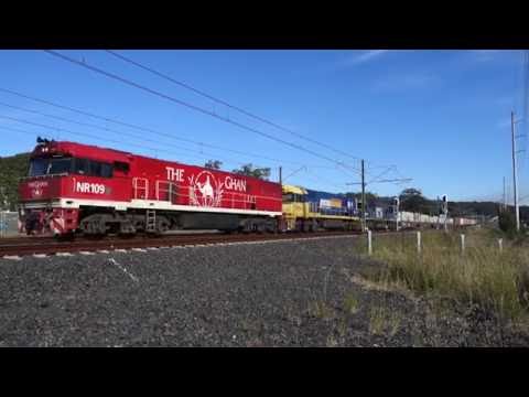NR109 (Ghan) / NR14 / 8226 with 3MB4 at Gosford - 25/5/16