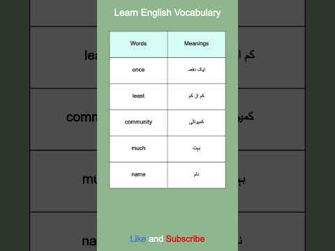 Learn English Vocabulary Part 220