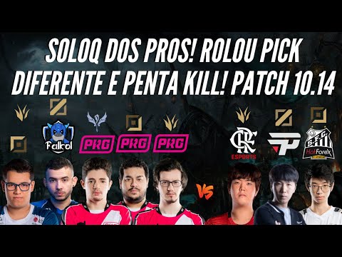 SOLOQ DOS PROS - Yampi, Garo, Wos, Vahvel e Evrot VS Luci, Xero e Juzo! Replays lol comentado