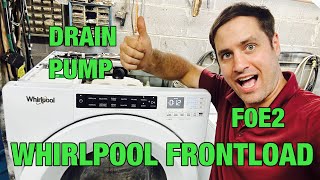 Whirlpool FRONTLOAD washer not spinning or draining | F0E2 | Test the pump #w11458345 | kinked hose