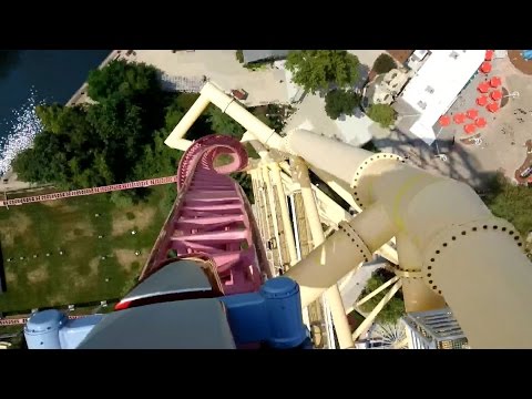 Top Thrill Dragster Front Seat POV 2014 FULL HD Cedar Point