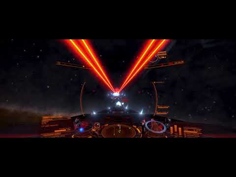 Elite: Dangerous: Federal Corvette - Two Huge Efficient Beam Lasers vs. Elite Anaconda