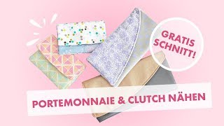 Anleitung: Portemonnaie und Clutch selber nähen lernen in nur 30 min - kostenloses Schnittmuster!