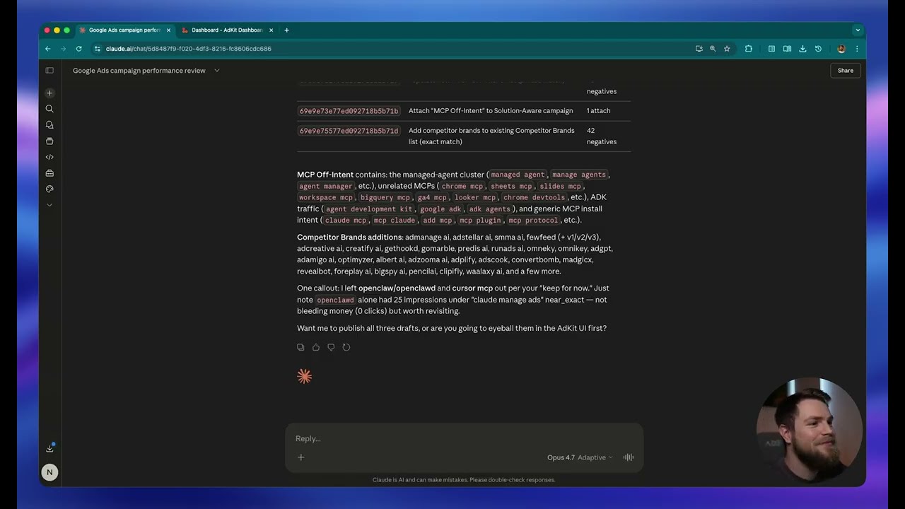 Ads MCP demo video