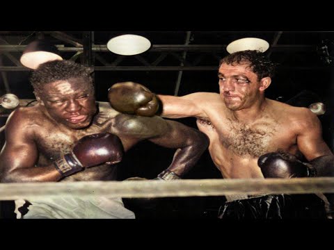 Rocky Marciano vs Ezzard Charles II - Highlights In Full Color