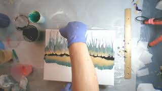 Acrylic Ghost Pour using Silicone Basting Brush