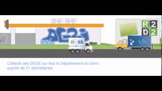 preview picture of video 'Transport, collecte, recyclage par R2D2 (Fleurance) - par AG2I'