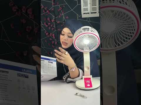 Rechargeable Folding Table Fan with LED Light in BD video thumbnail