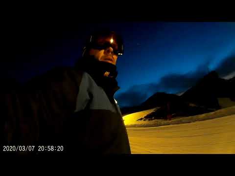 Pista Rio. Sierra Nevada. SnowBoard Nocturno. Marzo 2020