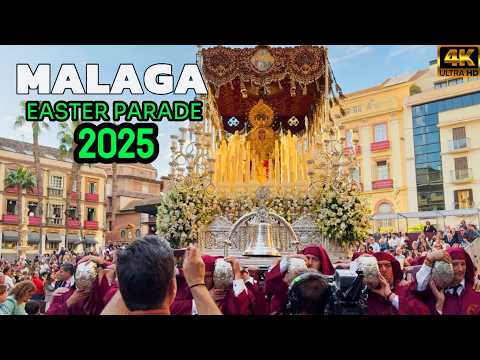 Easter Parade 2025 in Málaga 🇪🇸 | SEMANA SANTA Processions, Costa del Sol  [4K]