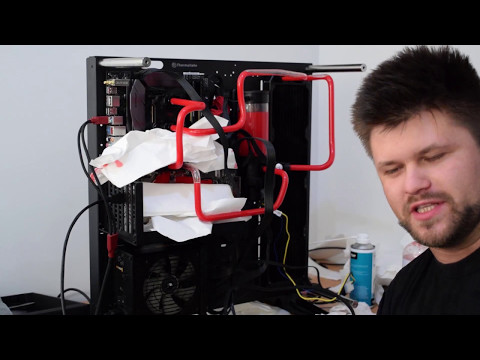 PC Water-cooled Build Log | Blood Red Build | Thermaltake Core P5 + i7 7700k | Part Two