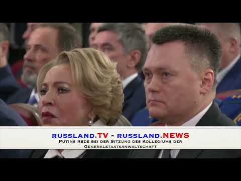 Putins Rede bei der Sitzung des Kollegiums der Generalstaatsanwaltschaft