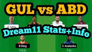 GUL vs ABD Dream11|GUL vs ABD Dream11 Prediction|GUL vs ABD Dream11 Team|