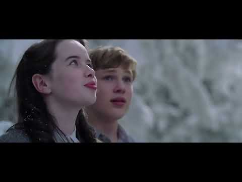 Final trailer title card for The Chronicles of Narnia with snowy serif titling and Disney/Walden branding
