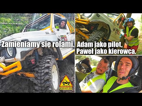 We switch roles. Adam as co-driver, Paweł as driver. Off-road inspection during the Tropem Sulech...
