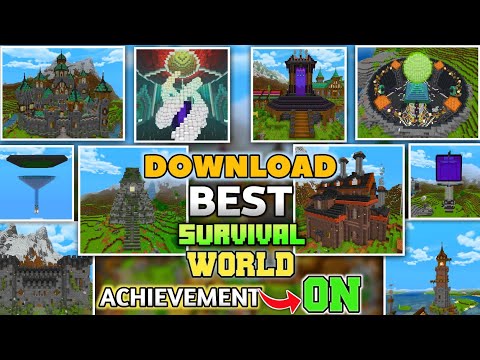 Download My BEST WORLD In Minecraft Pocket Edition || Minecraft PE Survival Map Download 4000+ days
