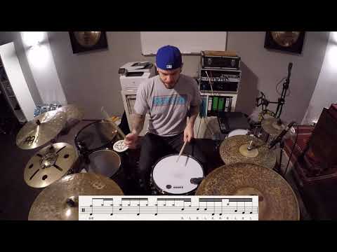 60 Second Drum Lesson | half bar 32nd notes hand foot combination