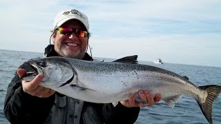 preview picture of video 'Sheboygan WI Salmon & Trout Fishing September 2014'