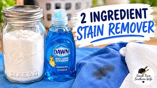 Don’t Buy Stain Remover! Use This 2 Ingredient Recipe To Get The Grease Out Of Your Clothes! 