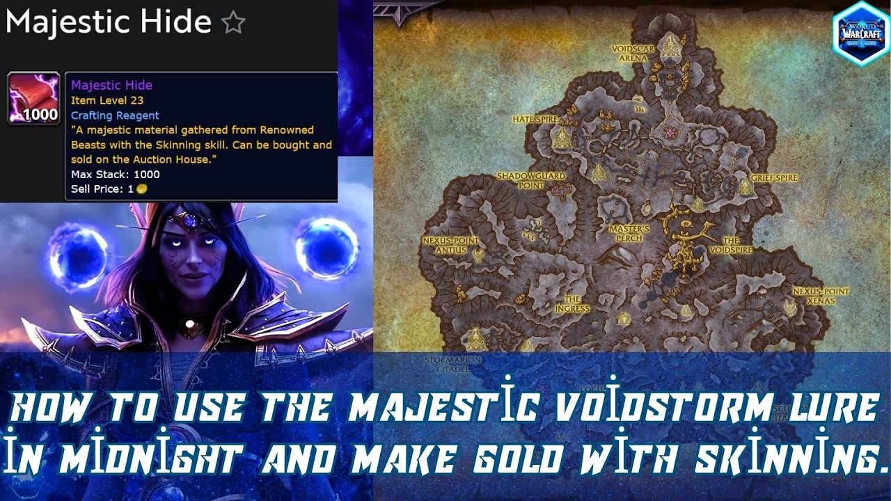 How to use Majestic Voidstorm Lure – How to Get Majestic Hide (32K Gold) | Midnight Skinning Guide