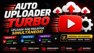 Auto Uploader Turbo: Subir videos pra 10 canais ao mesmo tempo com esse sistema