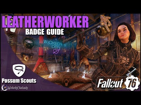 Leatherworker Badge | Fallout 76 Possum Scout Guide | Deathclaw Hide | Mounted Head Plan | Taxidermy