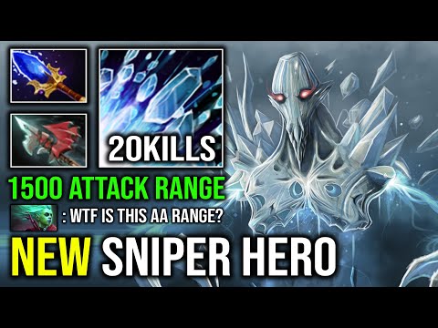 NEW SNIPER HERO 1500 Attack Range Freeze DPS 100% Free Hit Right Click Ancient Apparition Dota 2