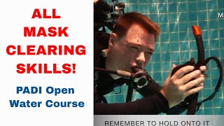 How to Clear a Mask Underwater 🤿 ALL SKILLS! • PADI Open Water Course