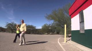 preview picture of video 'AZ-85 Highway drive to Ajo, Arizona, Mexican Drive-Thru Insurance purchase, entering town, GP020040'