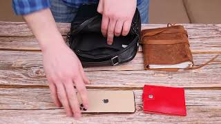 Якісна чоловіча сумка з натуральної шкіри 21278 Vintage чорна