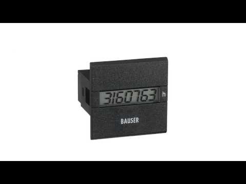 Počítadlo provozních hodin Bauser 3801 3 1 0 1 2 DC  12 24 VDC  45 x 45 mm  IP54