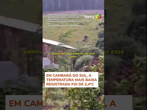Região da Serra do Rio Grande do Sul registra neve e chuva congelada #shorts